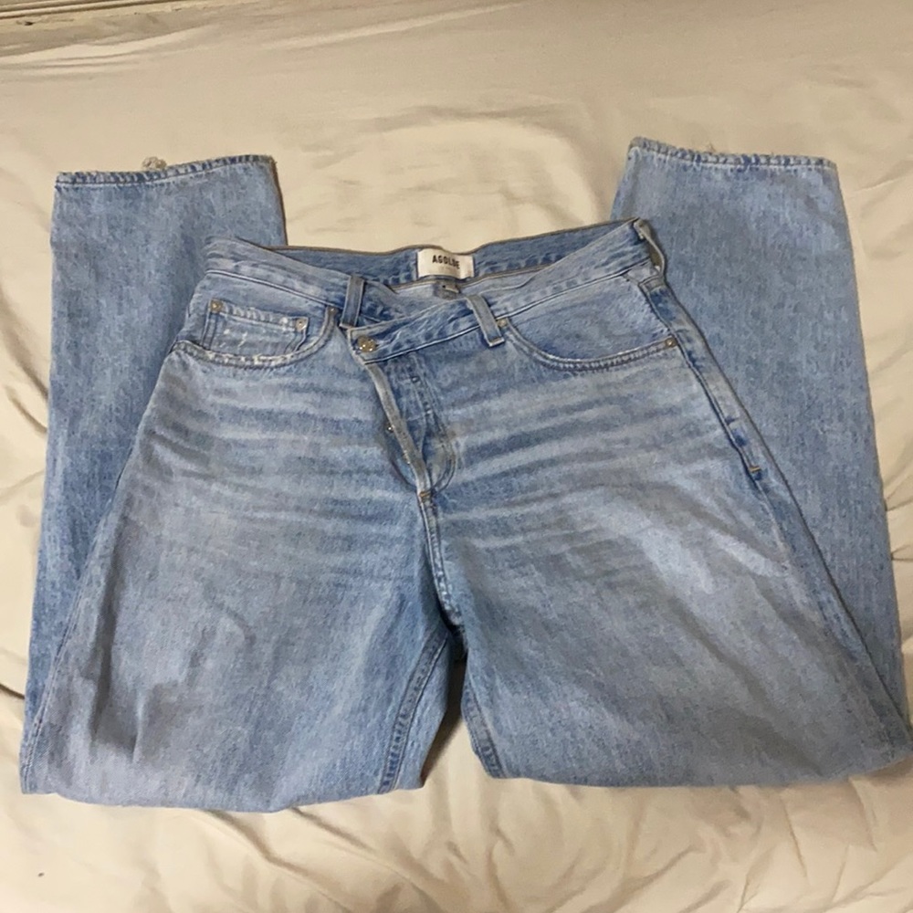 agolde criss cross jeans in size 27!